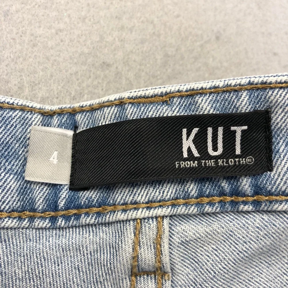 Kut From The Kloth Jane High Rise Shorts Womens 4 Blue Denim Cutoff Distressed
